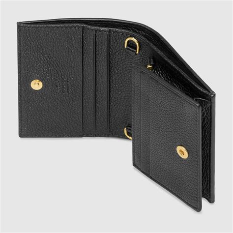 gucci zumi grainy leather card case wallet|Gucci Zumi grainy leather card case wallet.